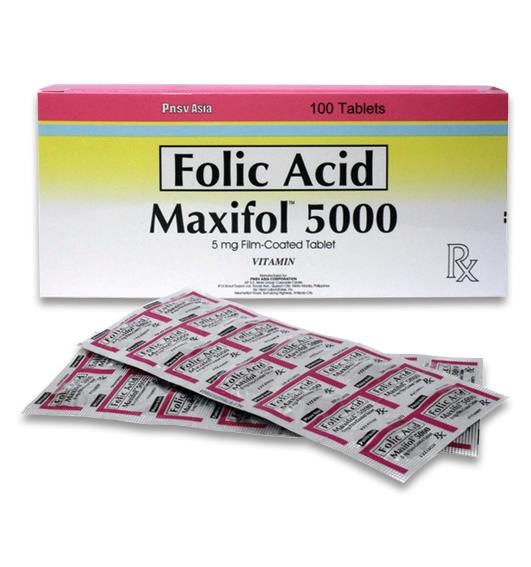 MAXIFOL 5000 Folic Acid 5mg Film Coated Tablet 1 s price in the